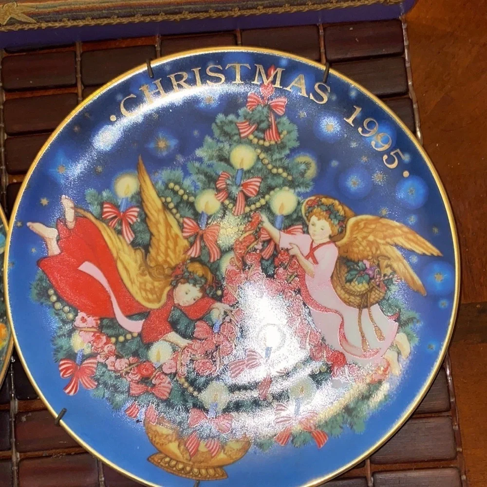 Avon 1997 and 1995 Christmas Plates